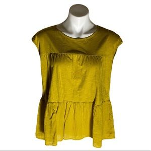 Anthro Velvet Graham & Spencer Mustard Top
